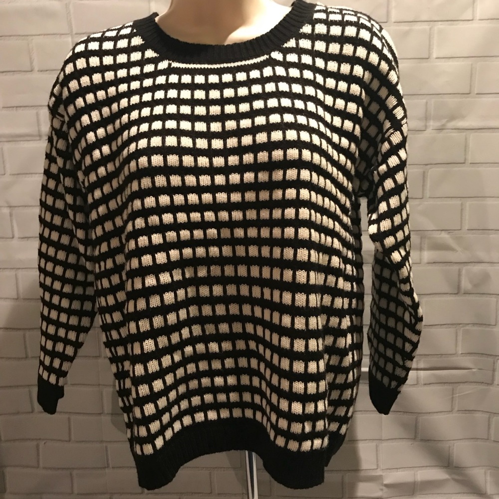 Black and white sweater